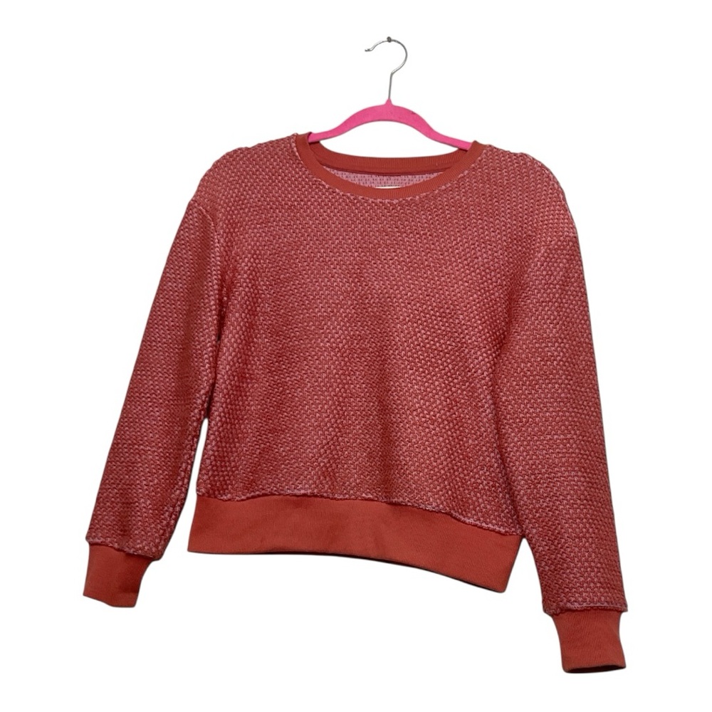 Women’s Marine Layer Barn red Birdseye Crewneck sweatshirt, size XS